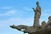 Statue Auf Einem Dach In Der Kathedrale Von Pisa