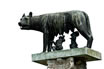 Statue Der Kapitolinischen Wolf Mit Romulus Und Remus In Pisa